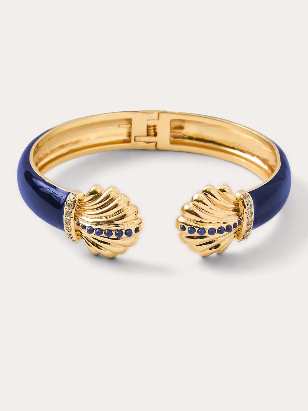 Lilly Pulitzer Shelden navy enamel hinge cuff bracelet Retail $68